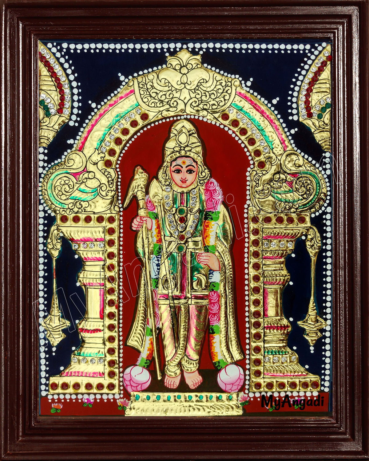 Raja Alangara Murugan Tanjore Painting