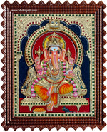 Ganesha Super Emboss Tanjore Painting