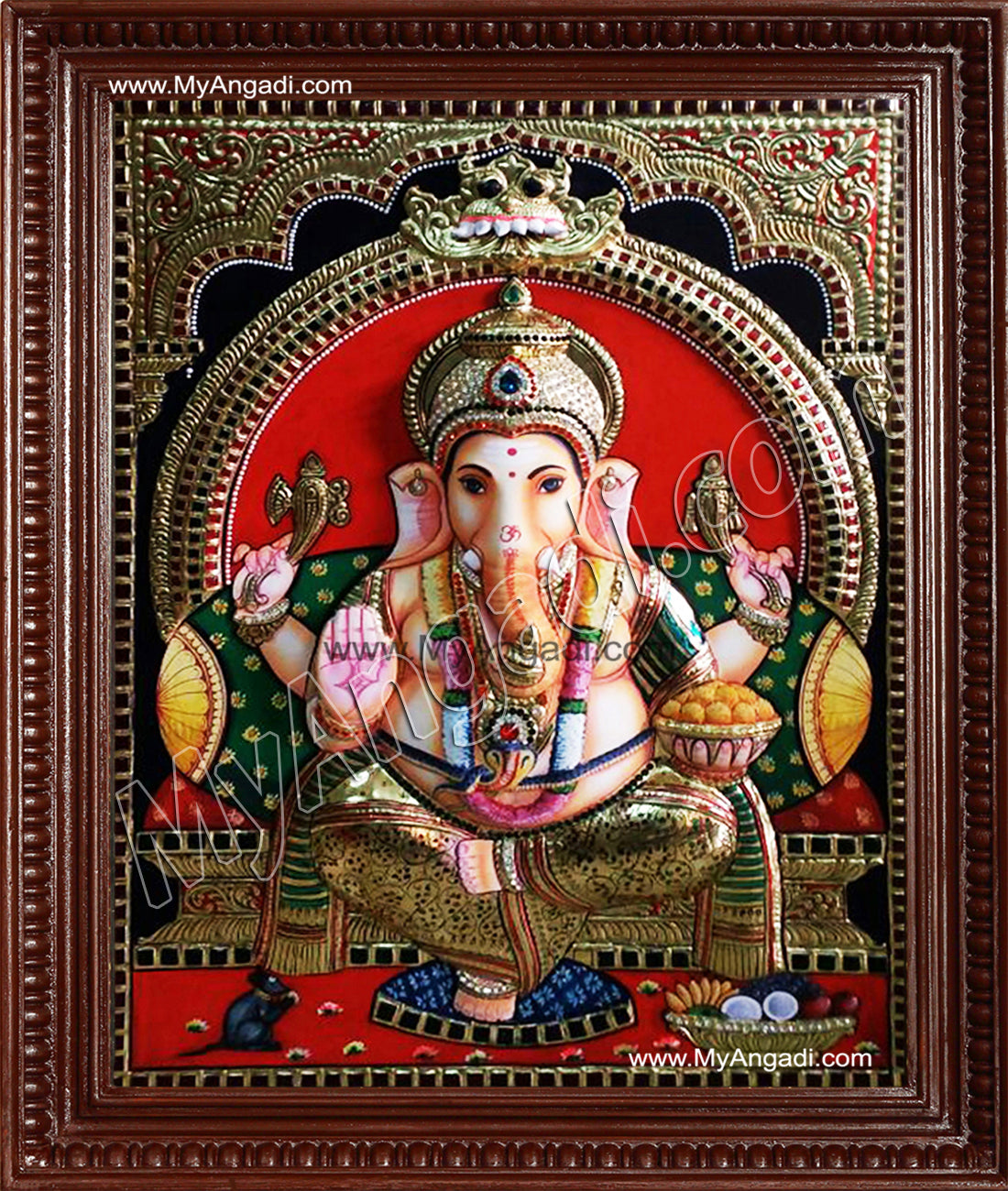 Ganesha Super Emboss Tanjore Painting