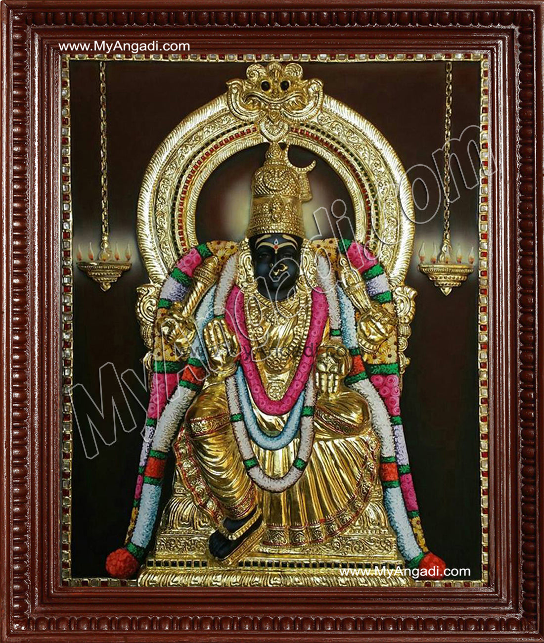 Raja Rajeswari Super Emboss Tanjore Painting