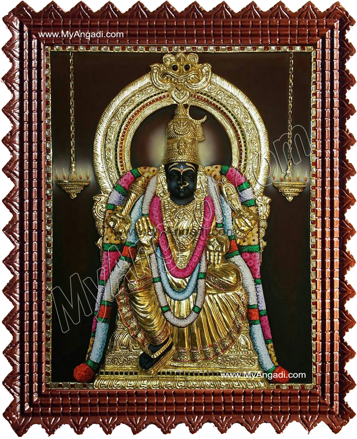 Raja Rajeswari Super Emboss Tanjore Painting