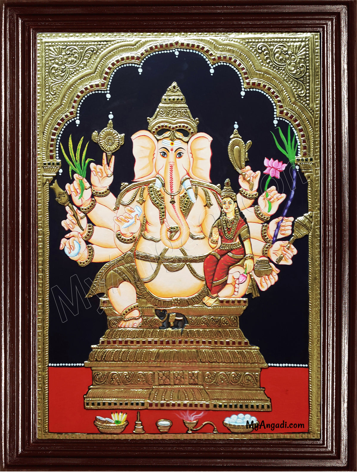 Vallaba Vinayakar Tanjore Painting