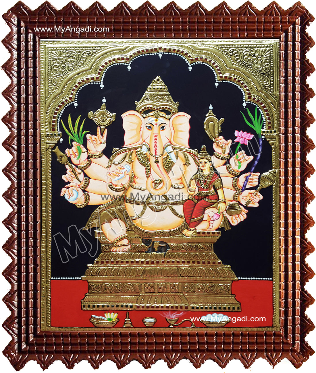 Vallaba Vinayakar Tanjore Painting