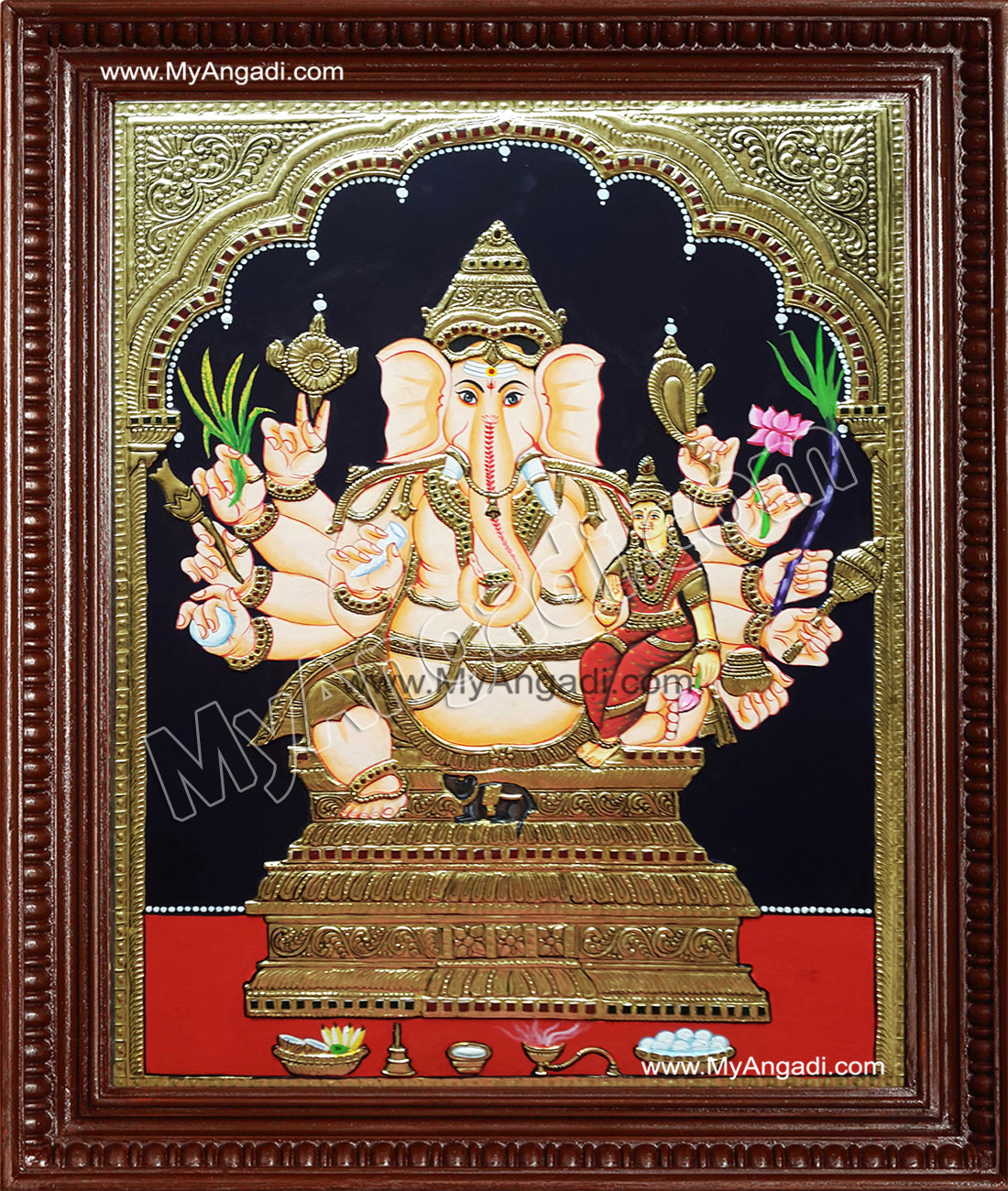 Vallaba Vinayakar Tanjore Painting