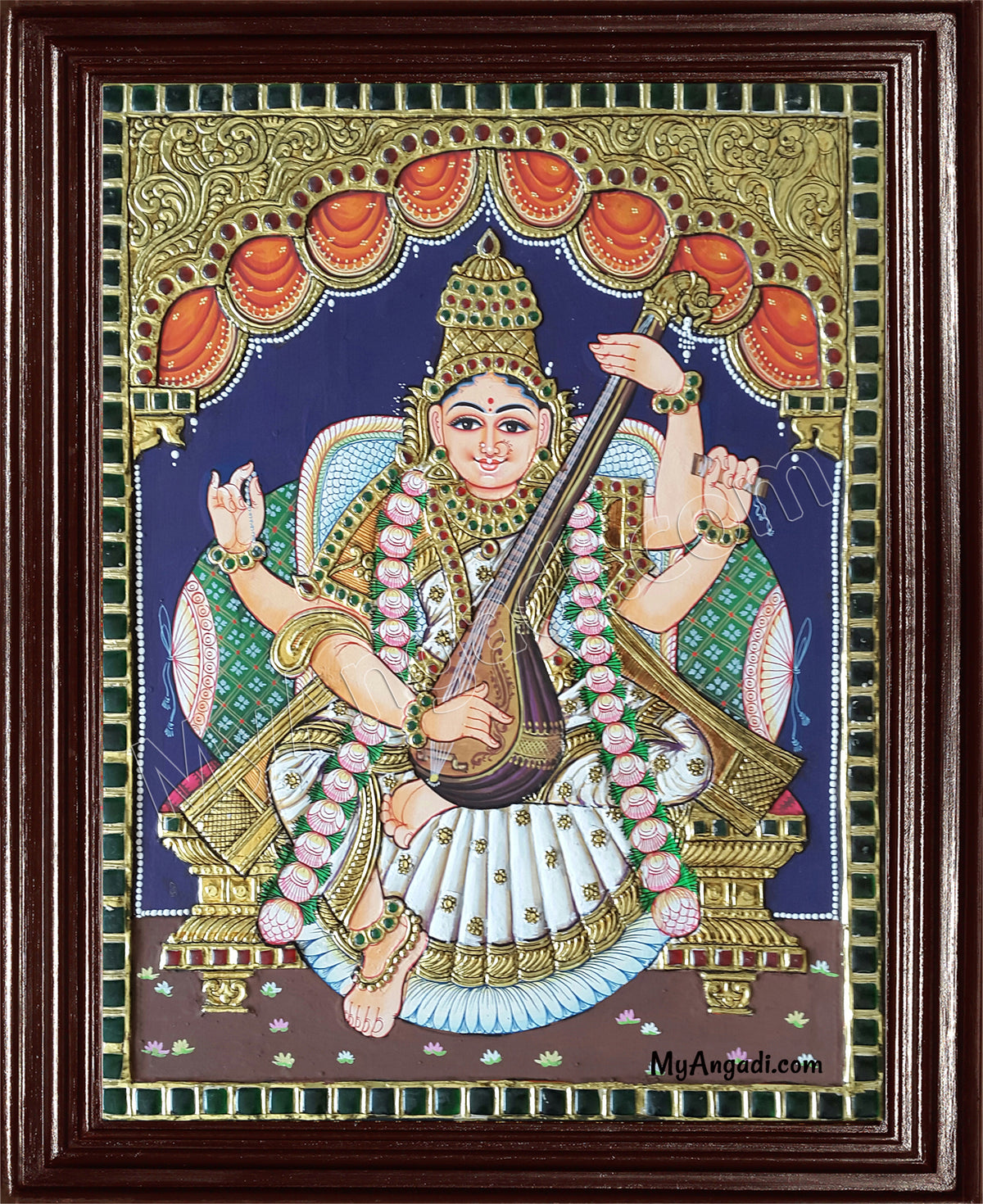 Saraswathi Tanjore Painting