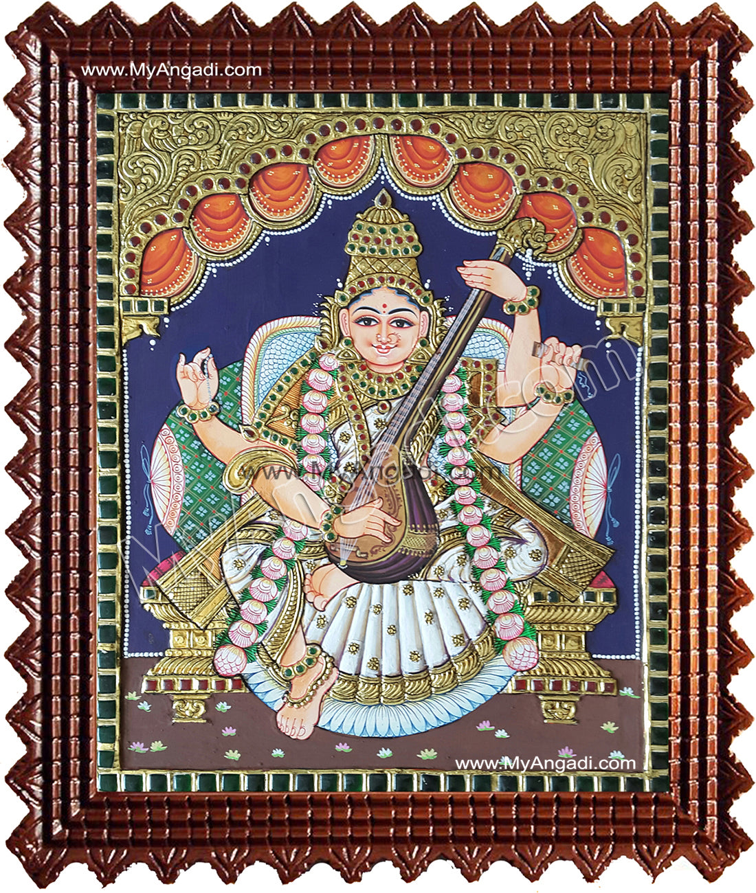 Saraswathi Tanjore Painting