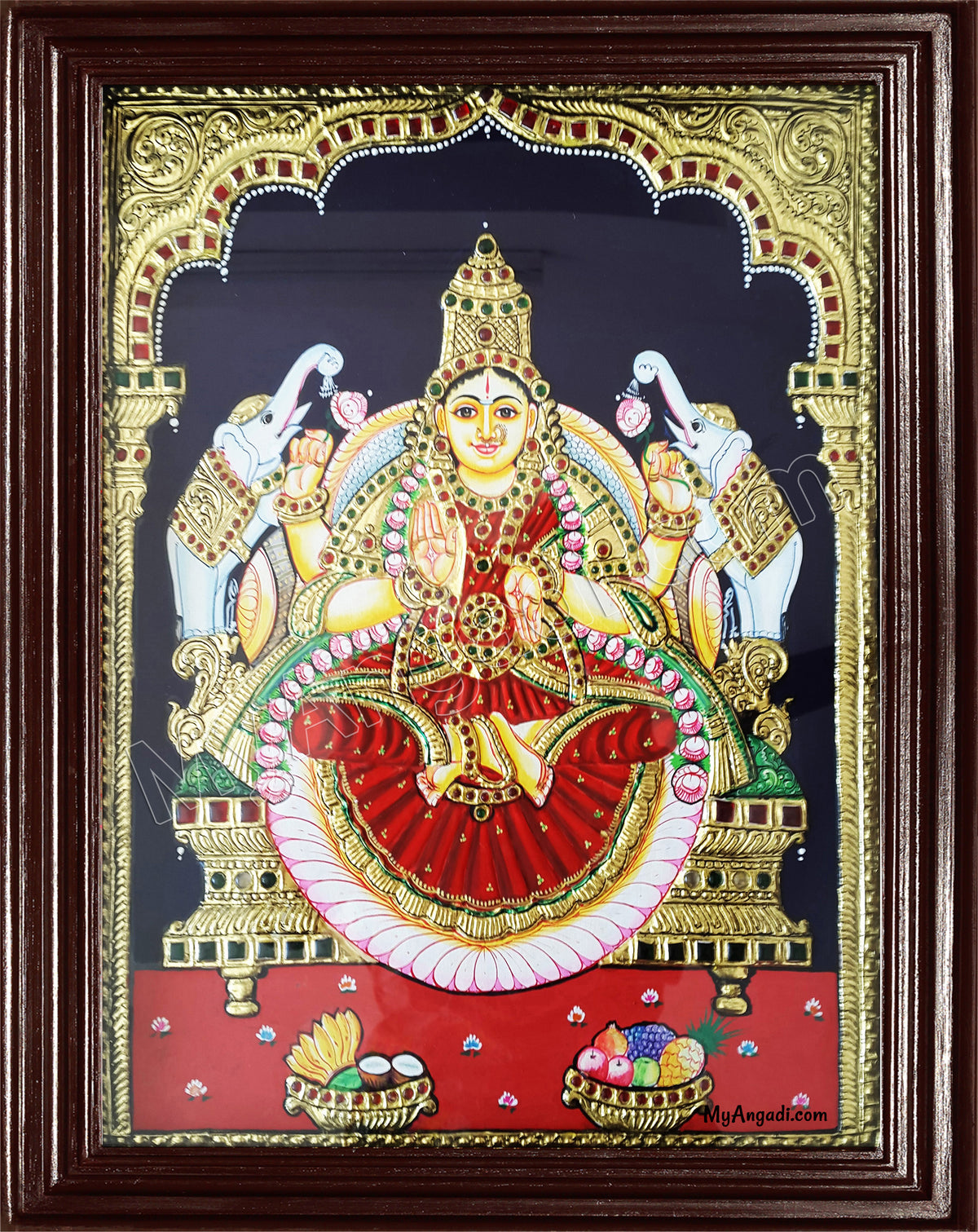 Gaja Lakshmi Tanjore Painting