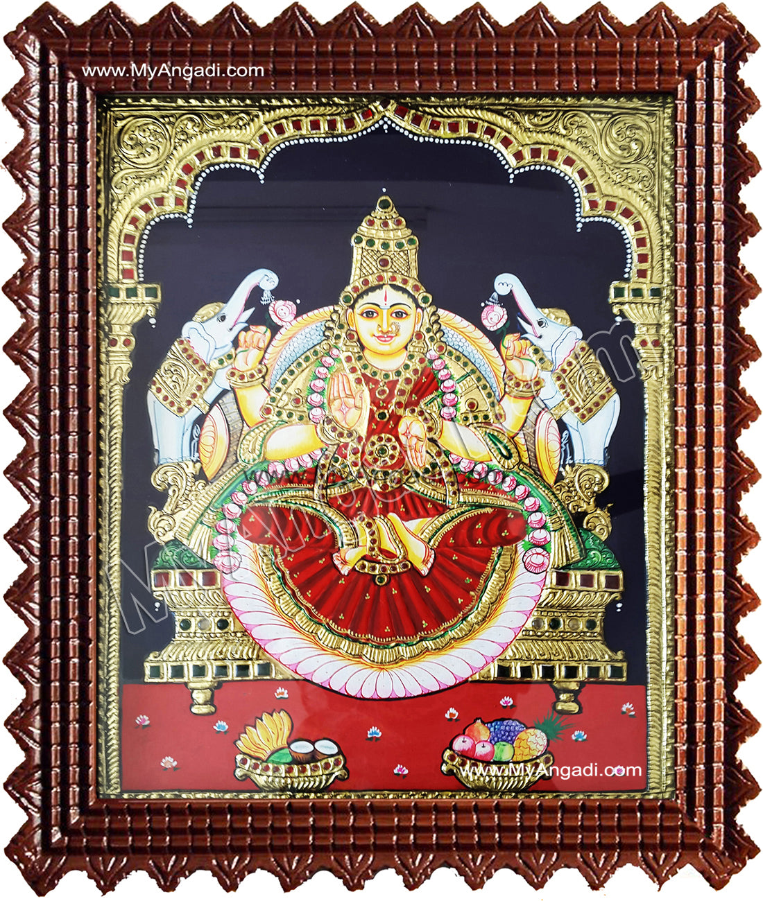 Gaja Lakshmi Tanjore Painting