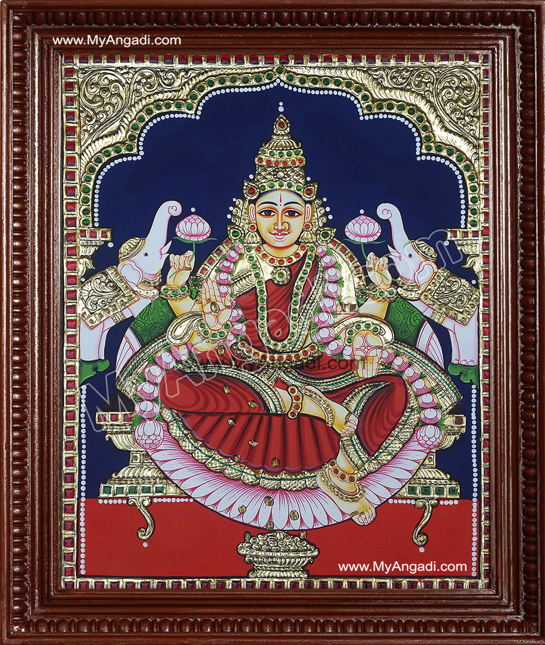 Gaja Lakshmi Tanjore Painting