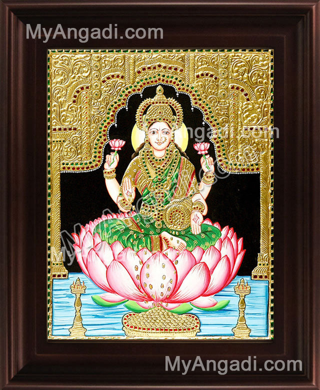 Dhana Lakshmi Tanjore Painting, Dhanalakshmi Tanjore Painting