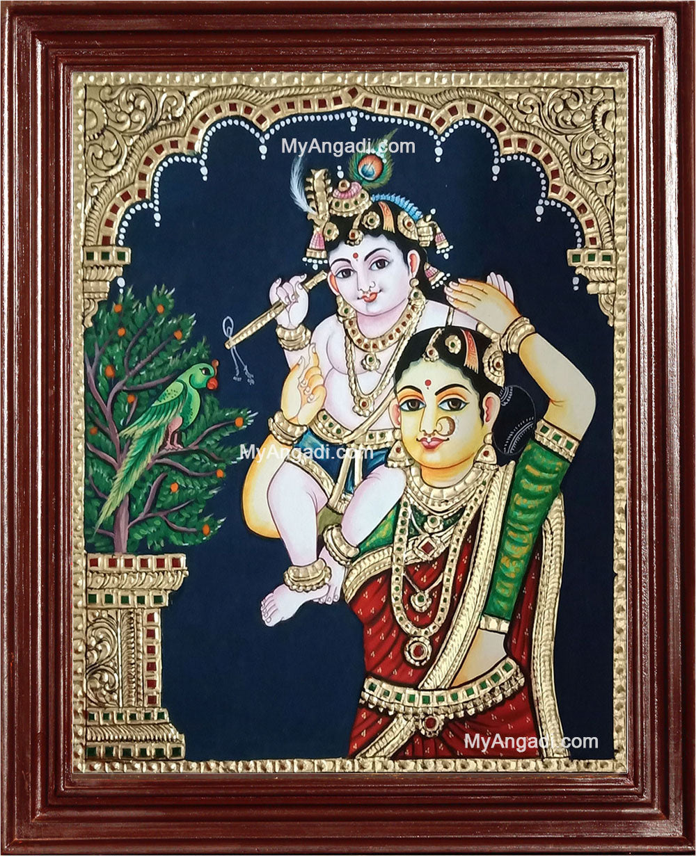 Yashoda Krishna Tanjore Painting