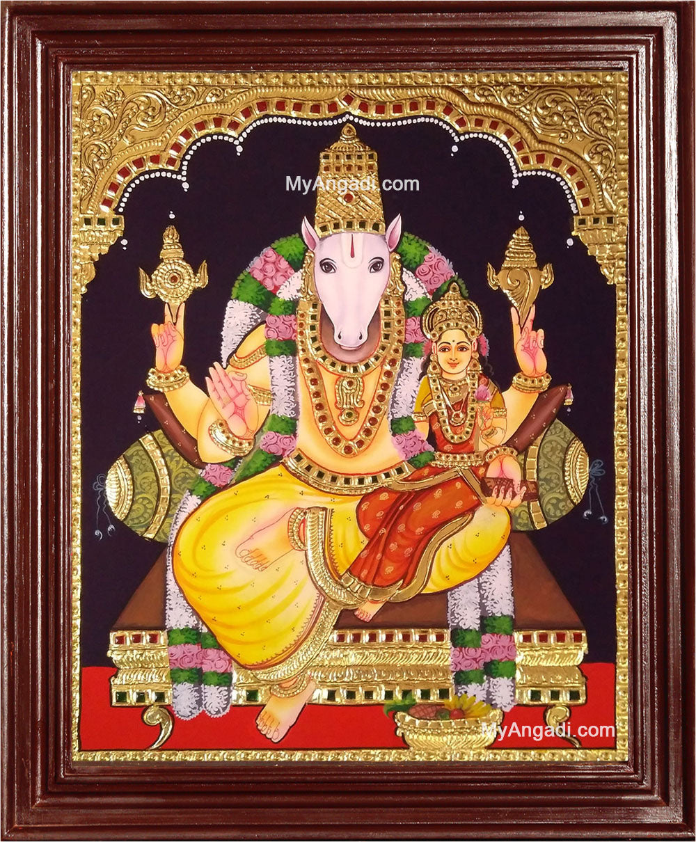 Hayagrivar Lakshmi Tanjore Painting