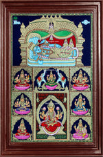 Ranganathar with Ashtalakshmi Tanjore Painting