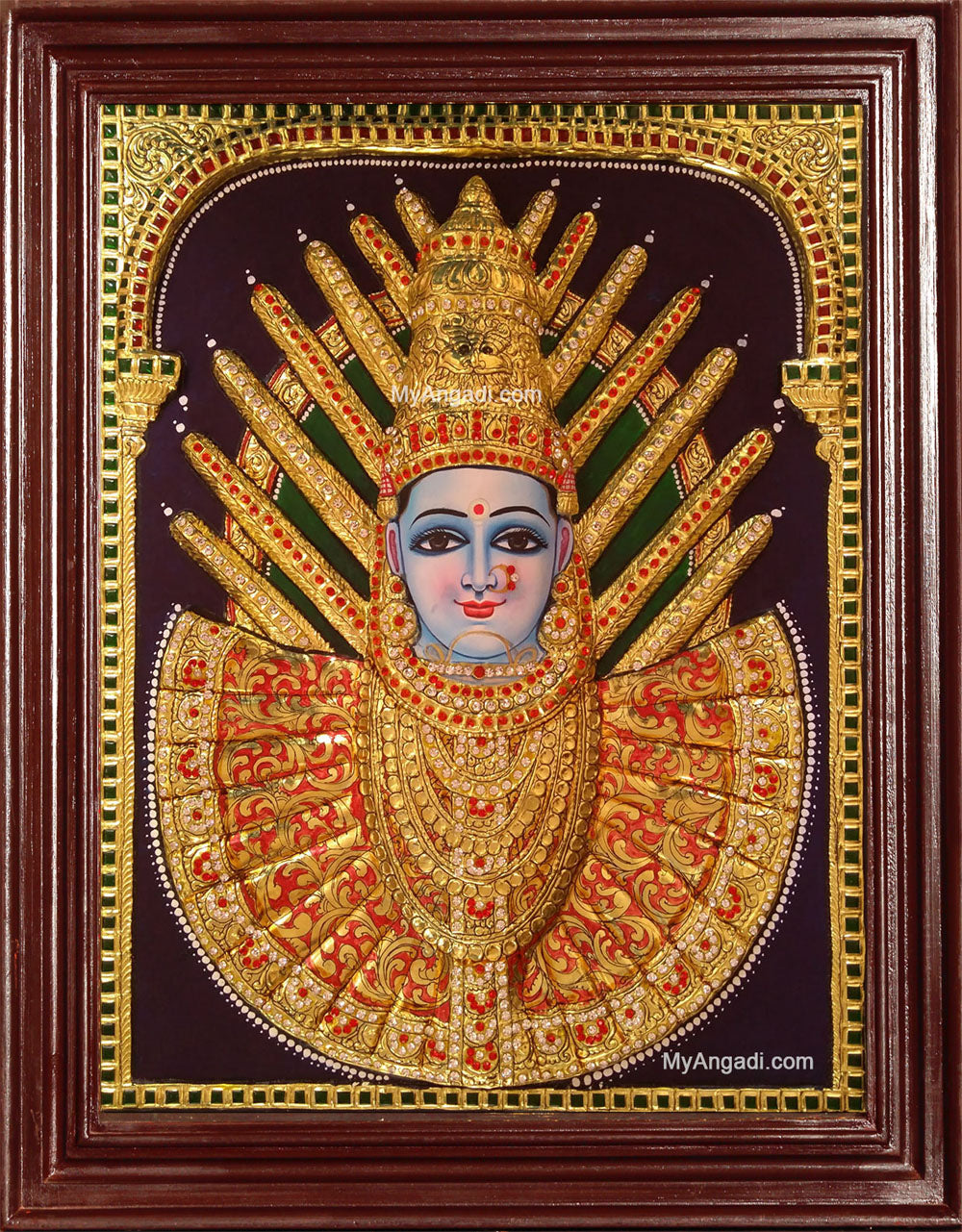 3D Renuka Devi Yellamma Tanjore Painting