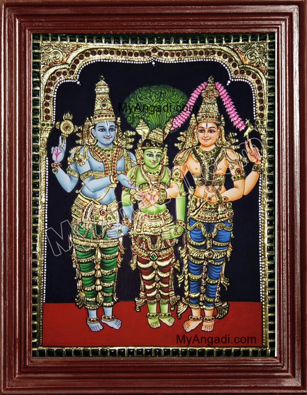 Girija Kalyanam - Shiva Parvati Kalyanam Wedding - Tanjore Painting