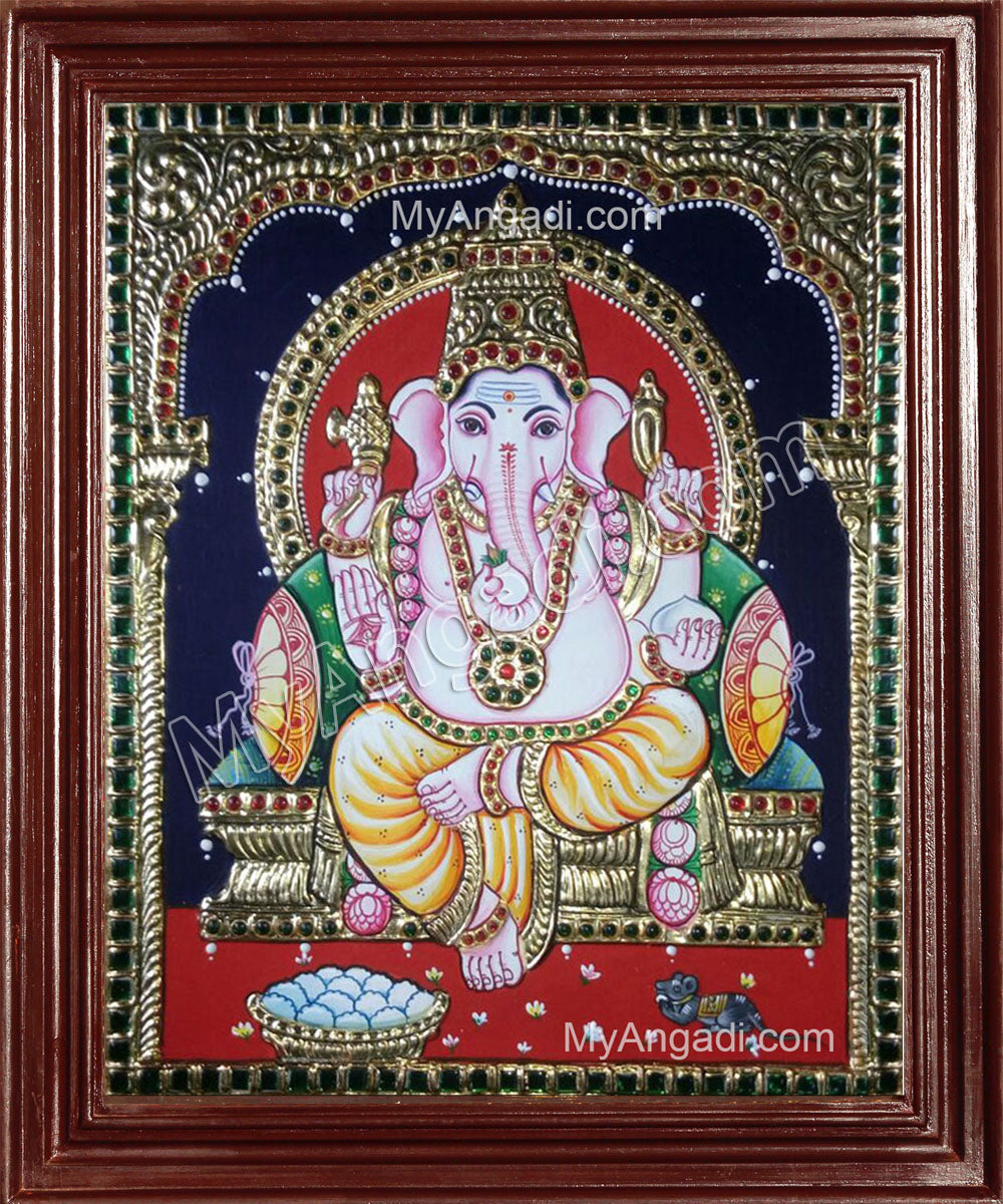 Ganesh Ji Tanjore Painting