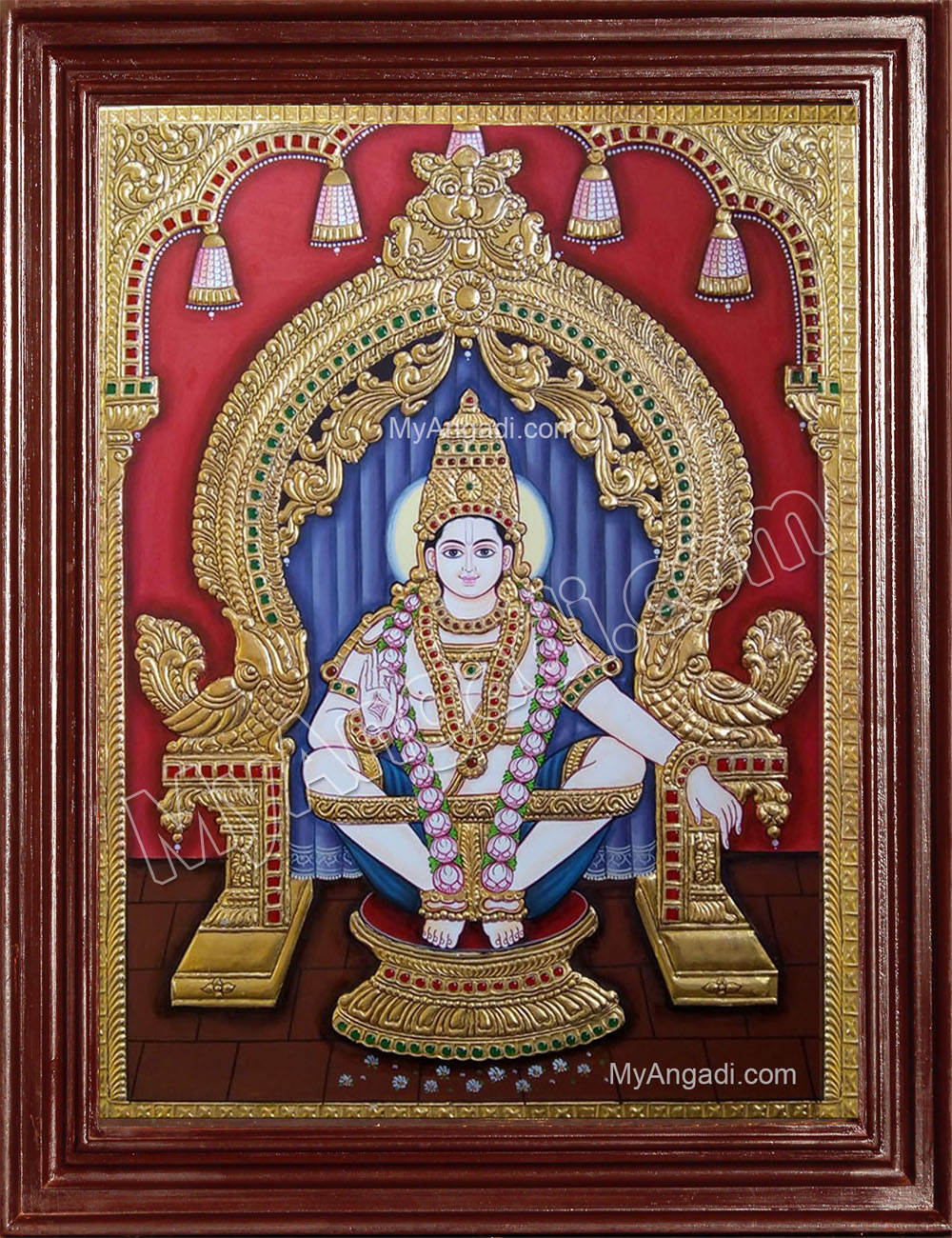 Iyyappa Swamy Tanjore Painting