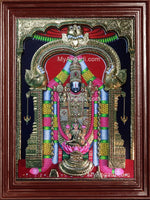 Tirupathi Balaji Lakshmi 3D Tanjore Painting