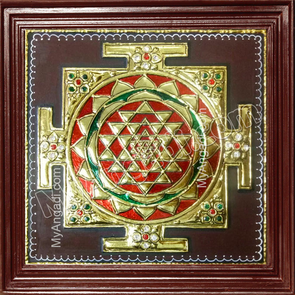 Sri Chakram Tanjore Painting