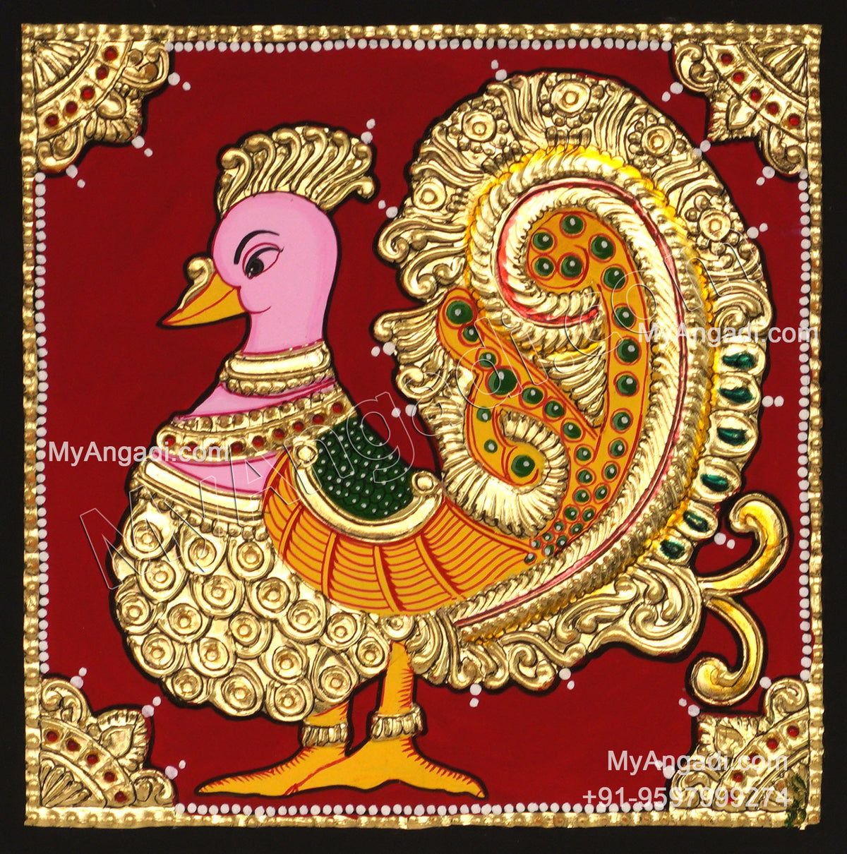 Peacock Tanjore Painting