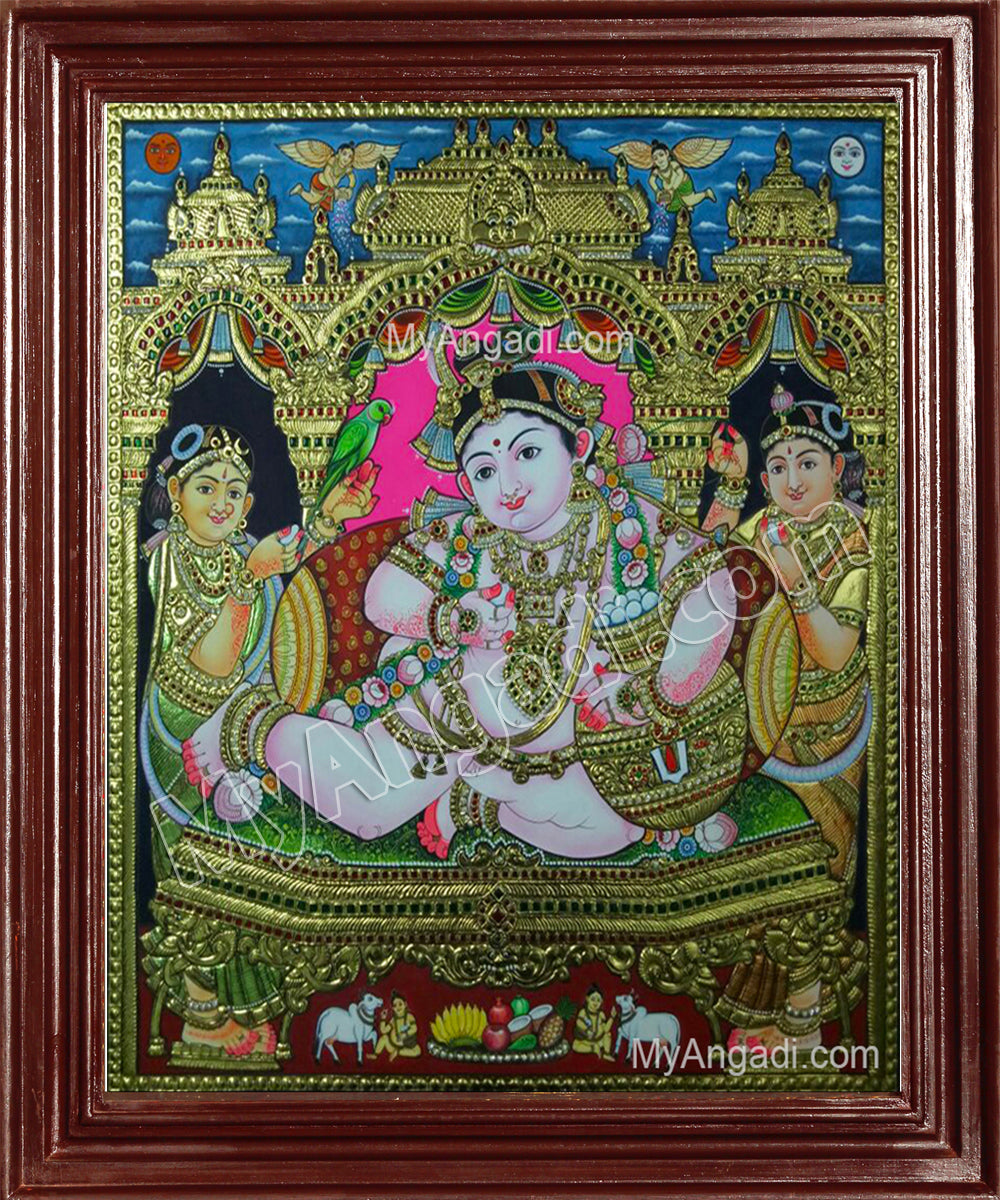 Butter Krishna Tanjore Painting