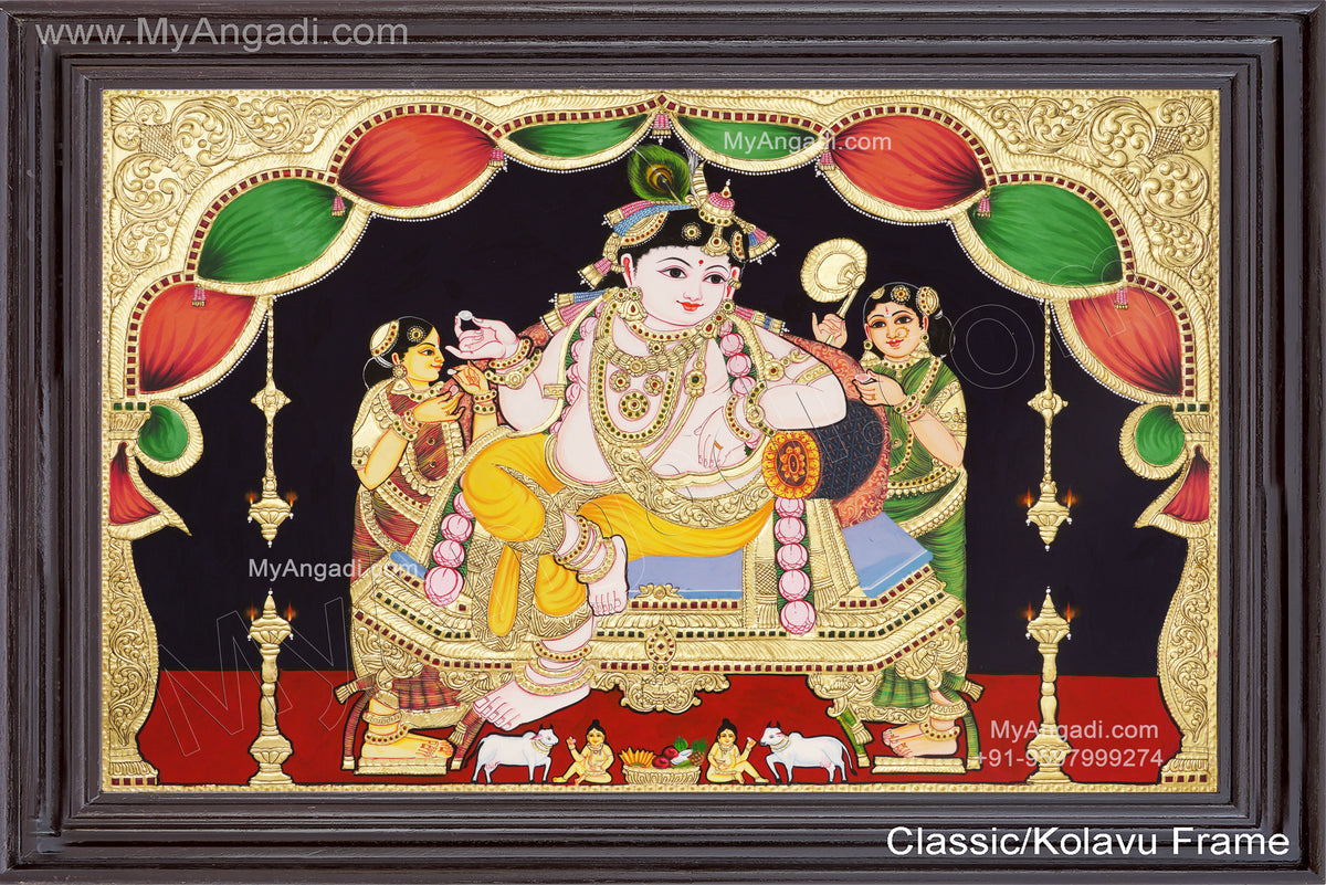 Butter Krishna Tanjore Painting