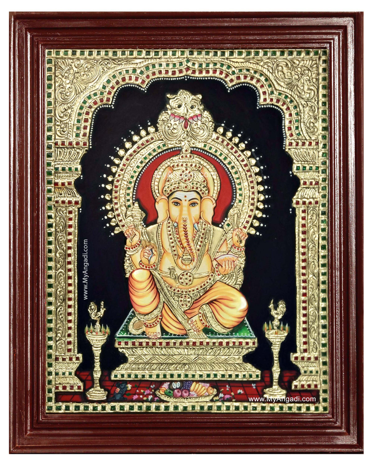 Raja Ganapathi Tanjore Painting