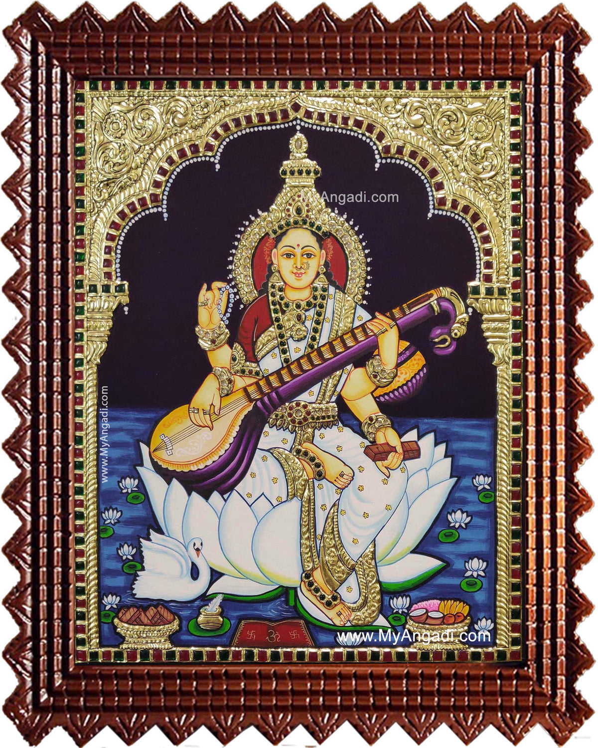 Saraswathi Tanjore Painting
