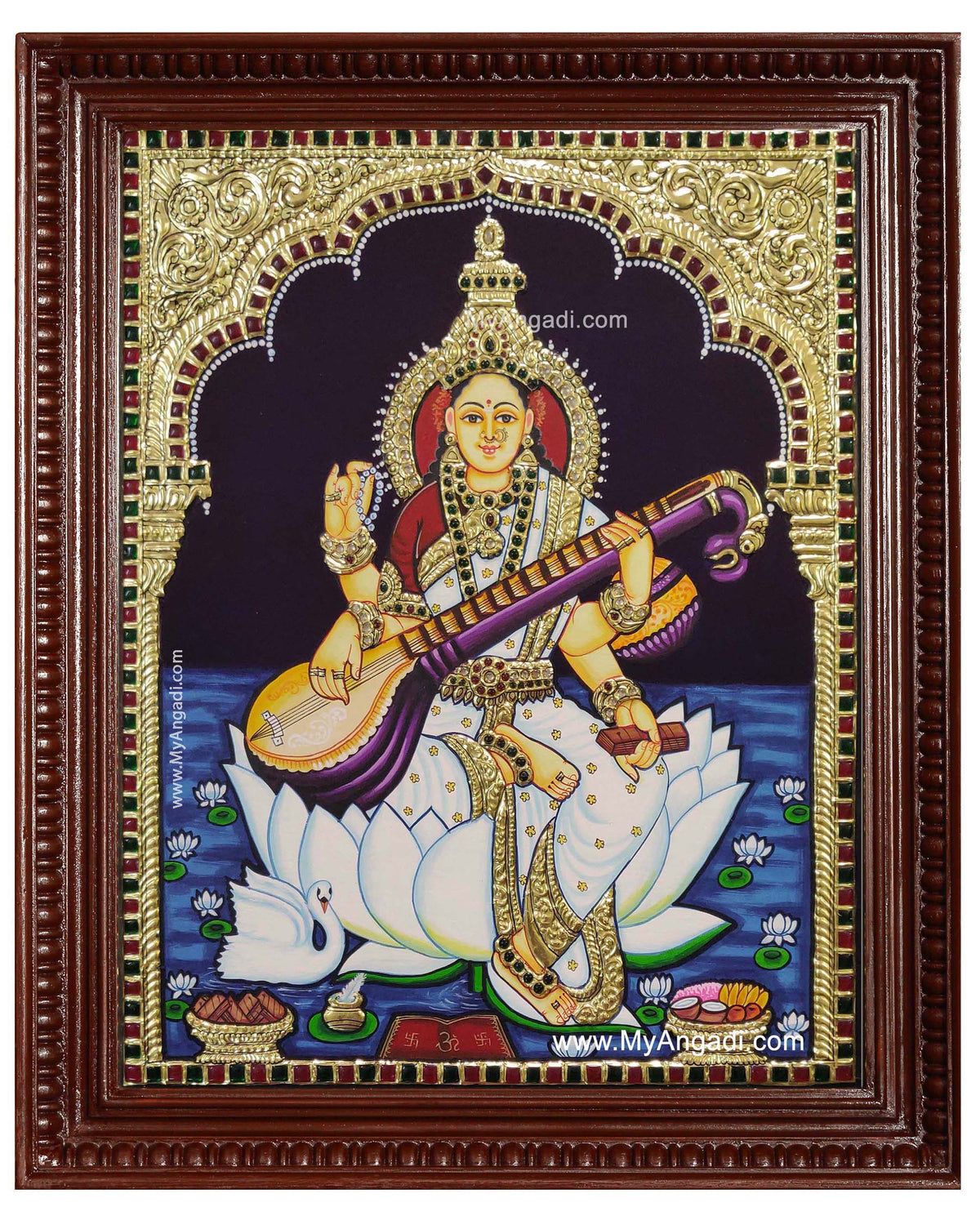 Saraswathi Tanjore Painting