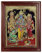 Ramar Lakshmanan Sita Hanuman Tanjore Painting