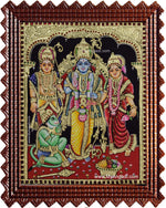 Ramar Lakshmanan Sita Hanuman Tanjore Painting