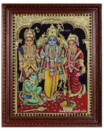 Ramar Lakshmanan Sita Hanuman Tanjore Painting
