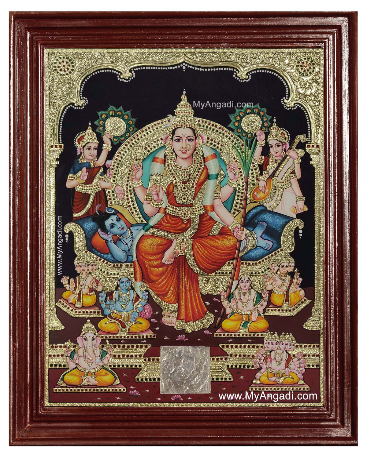 Raja Rajeswari Tanjore Painting