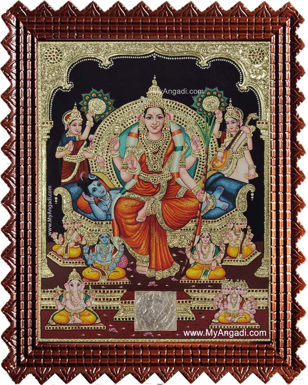 Raja Rajeswari Tanjore Painting
