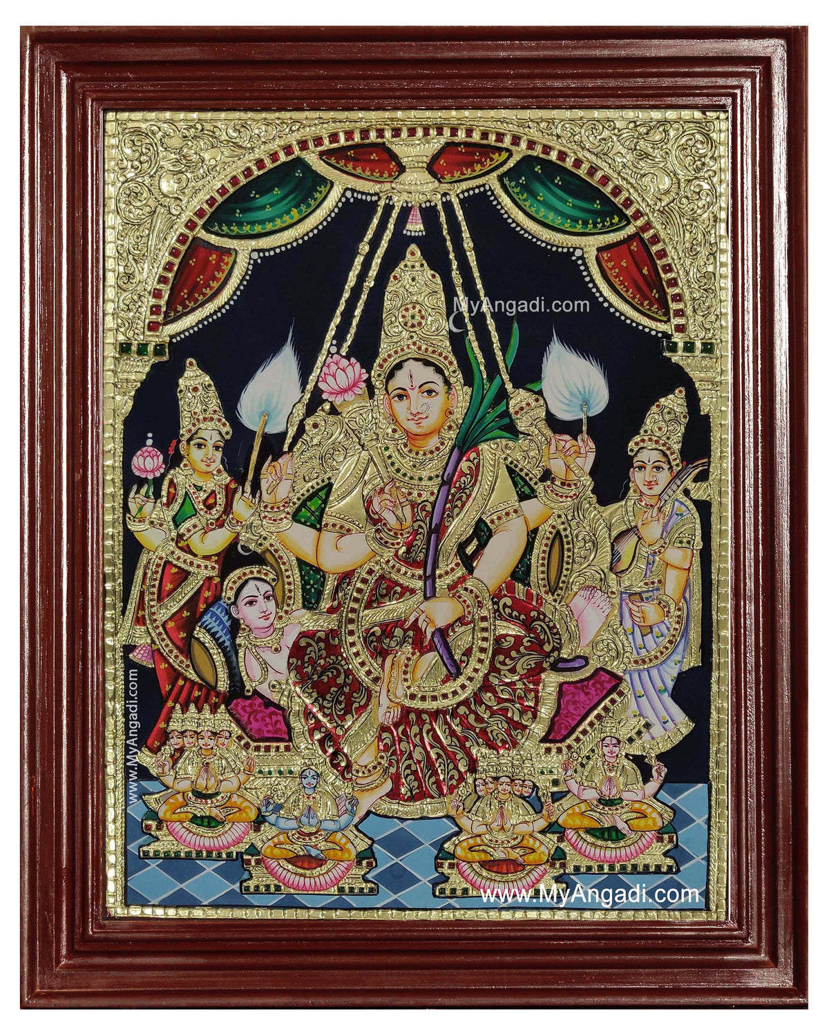 Raja Rajeshwari Tanjore Painting