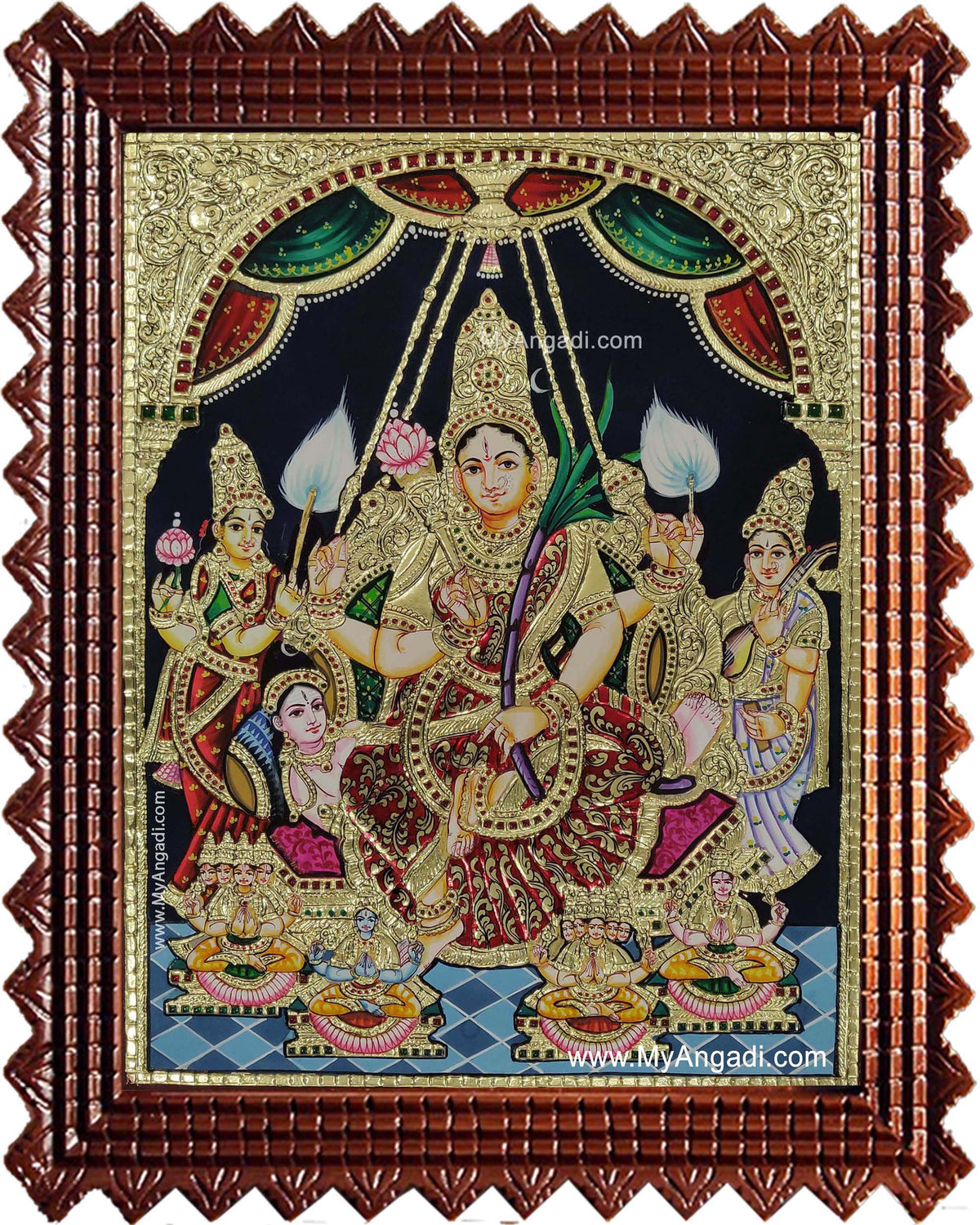 Raja Rajeshwari Tanjore Painting