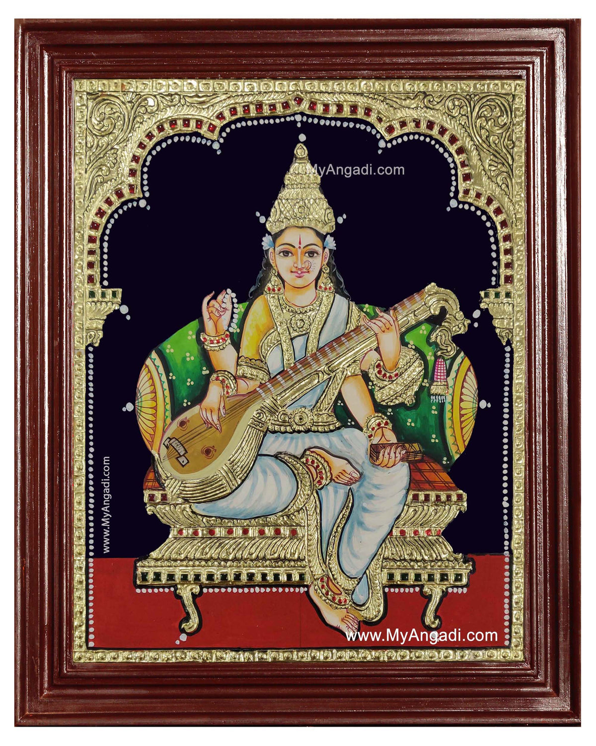 Saraswathi Tanjore Painting
