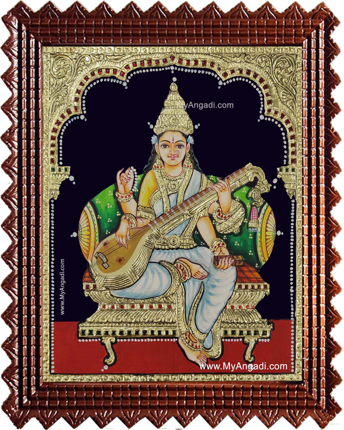 Saraswathi Tanjore Painting