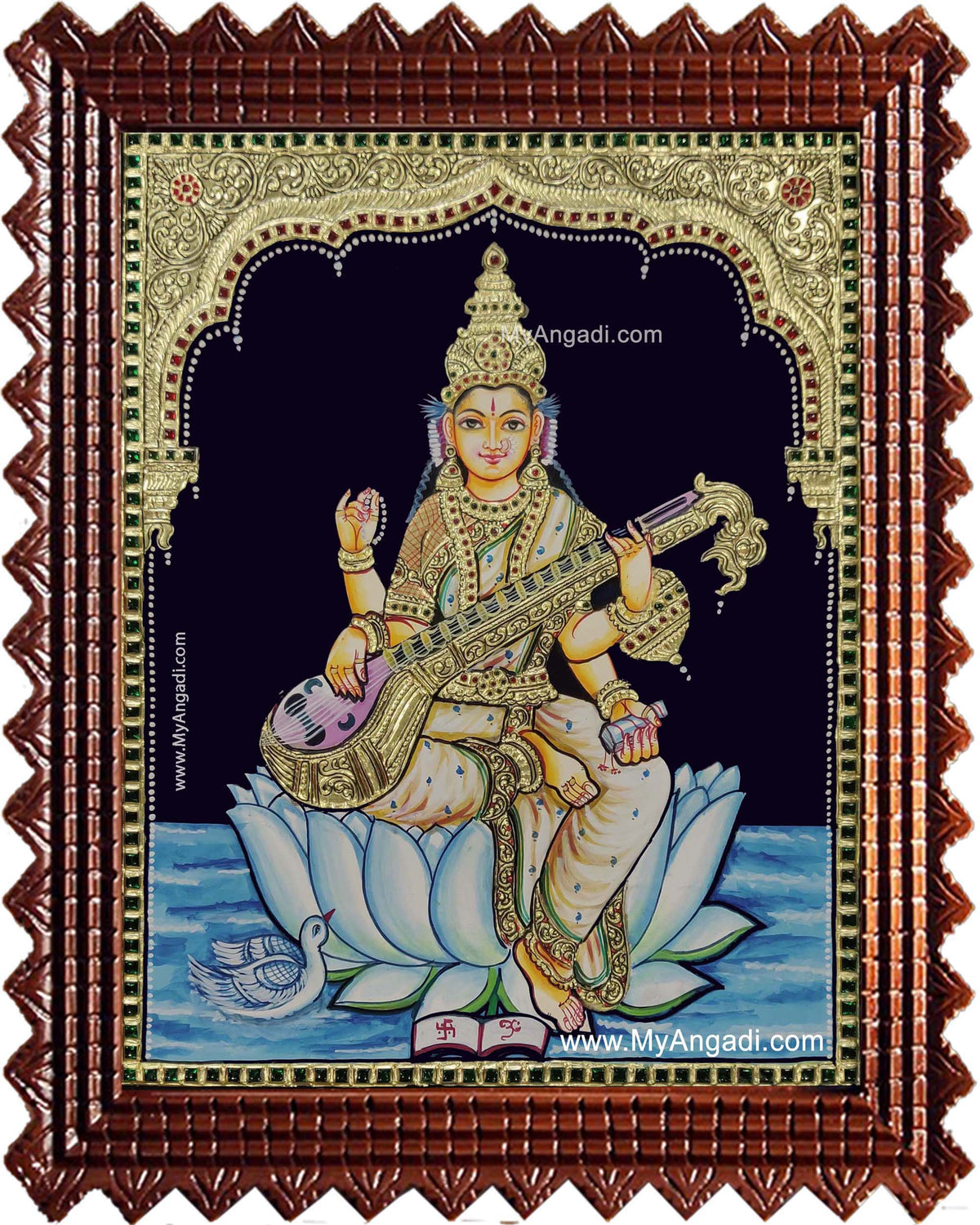 Saraswati Tanjore Painting