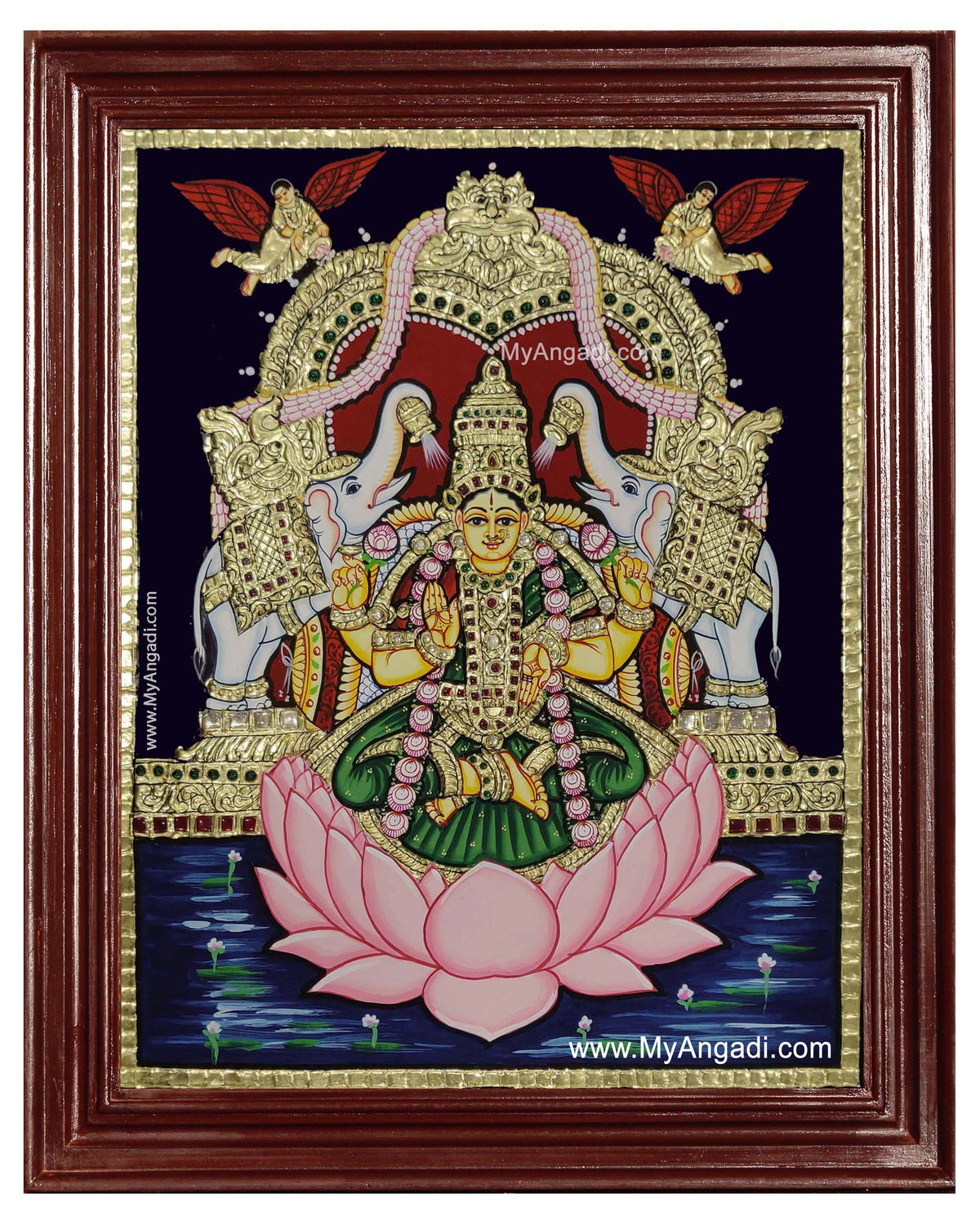 Gaja Lakshmi Tanjore Painting