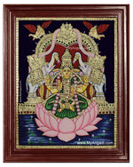 Gaja Lakshmi Tanjore Painting