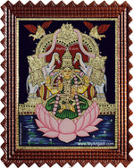 Gaja Lakshmi Tanjore Painting