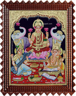 Lakshmi Ganesha Saraswathi Tanjore Painting