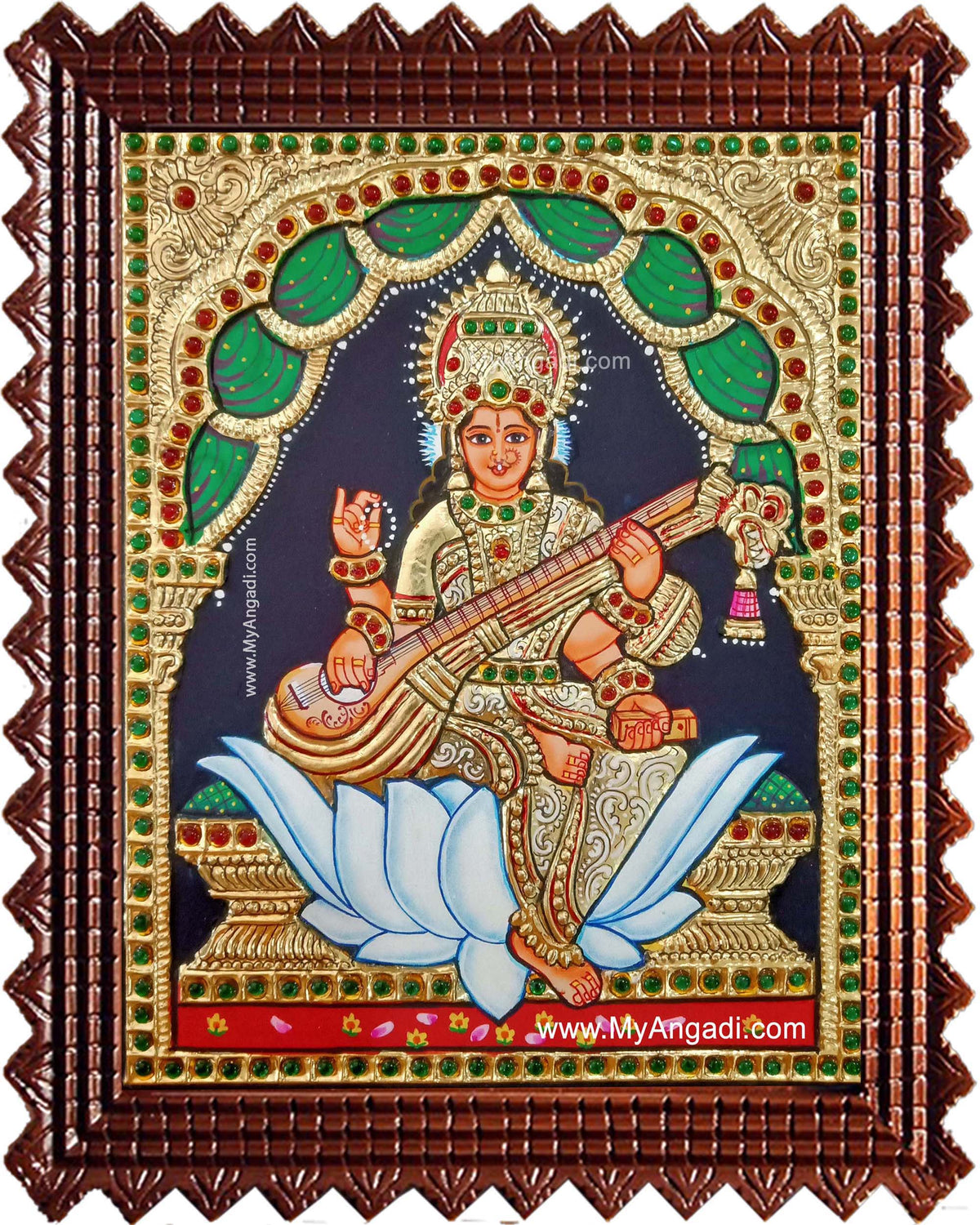 Saraswathi Tanjore Painting