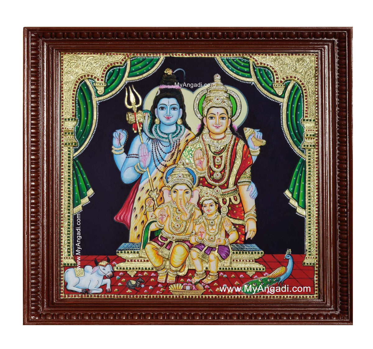 Shiva Family Tanjore Painting