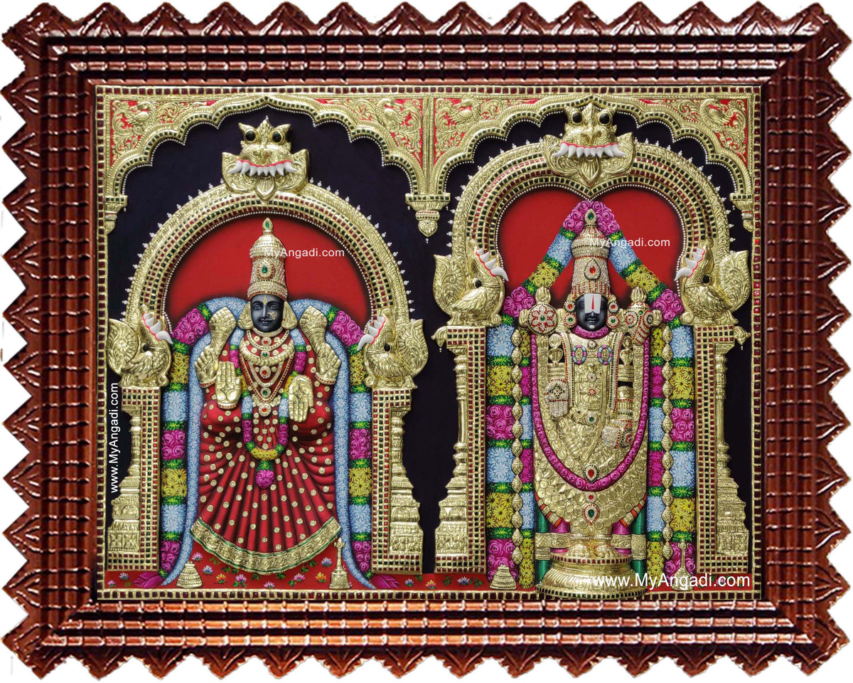 Balaji Padmavathi Thaayar Tanjore Painting