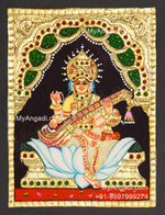 Saraswati Krishna Tanjore Painting
