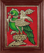 Parrot Tanjore Painting