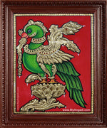 Parrot Tanjore Painting