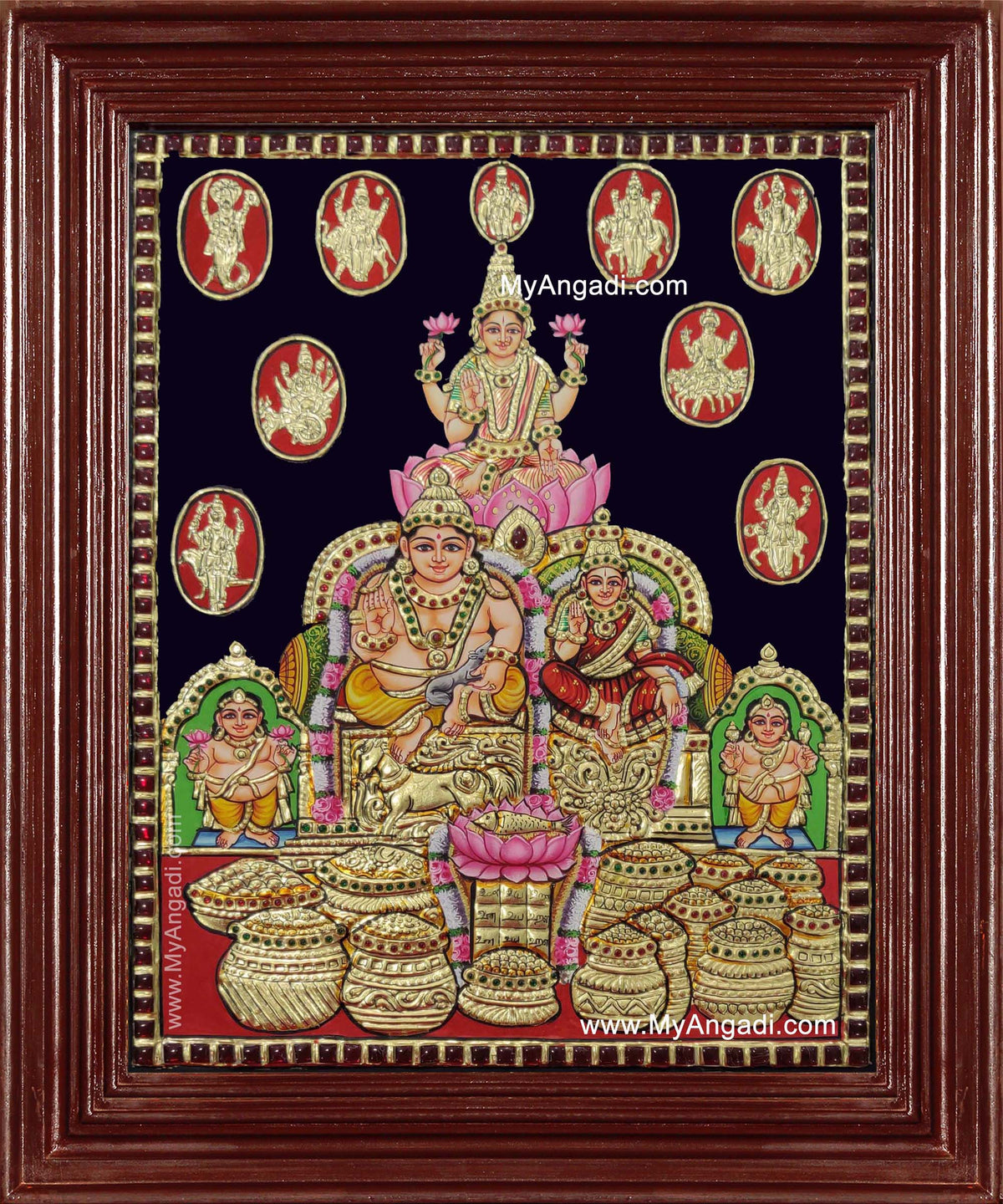 Kuberlakshmi Navagraha Tanjore Painting